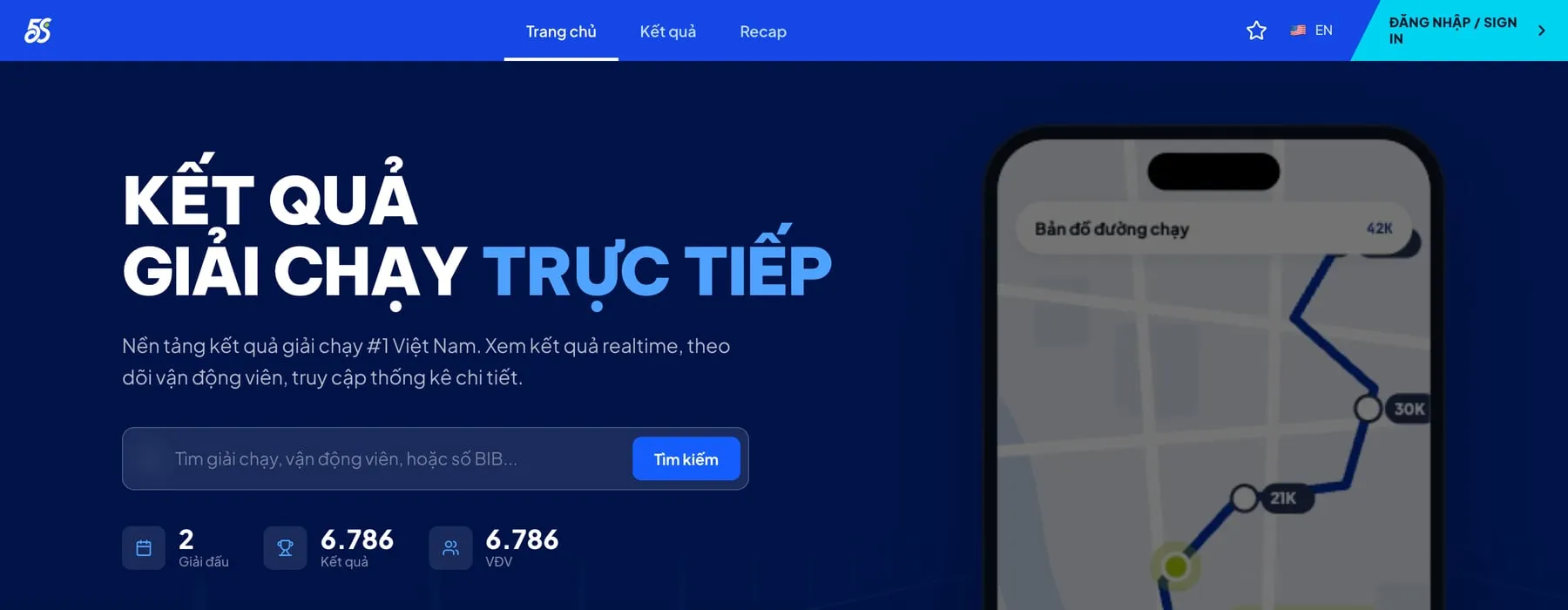 Trang chủ 5Sport Result: tìm giải, vận động viên hoặc số BIB